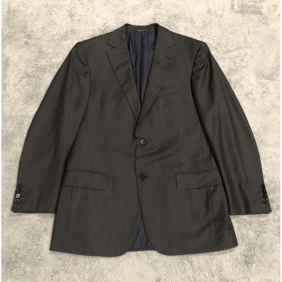 Ermengildo Zegna Trofeo Suit Jacket Mens Italian 50R 100% Wool Blazer Sport Coat